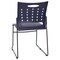 Flash Furniture 881 lb. Capacity Navy Sled Base Stack Chairs, 5PK 5-RUT-2-NVY-BK-GG - alternate 3